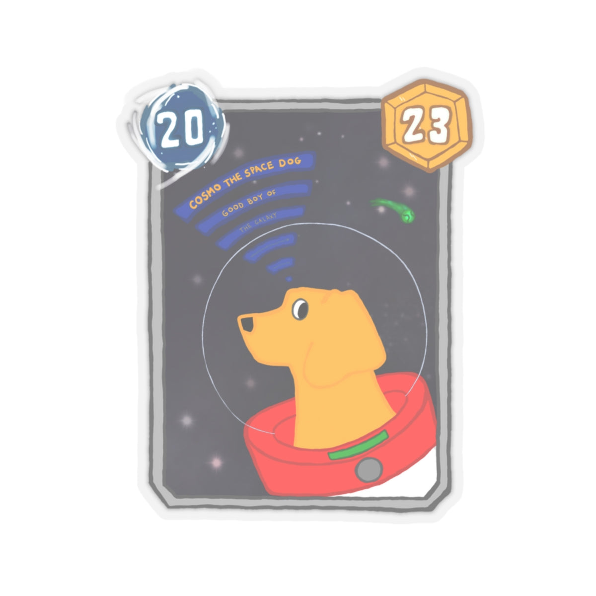 Snap Kang x Spooky Dino Marvel Snap inspired Cosmo Card (Good Boy Variant) - Stickers