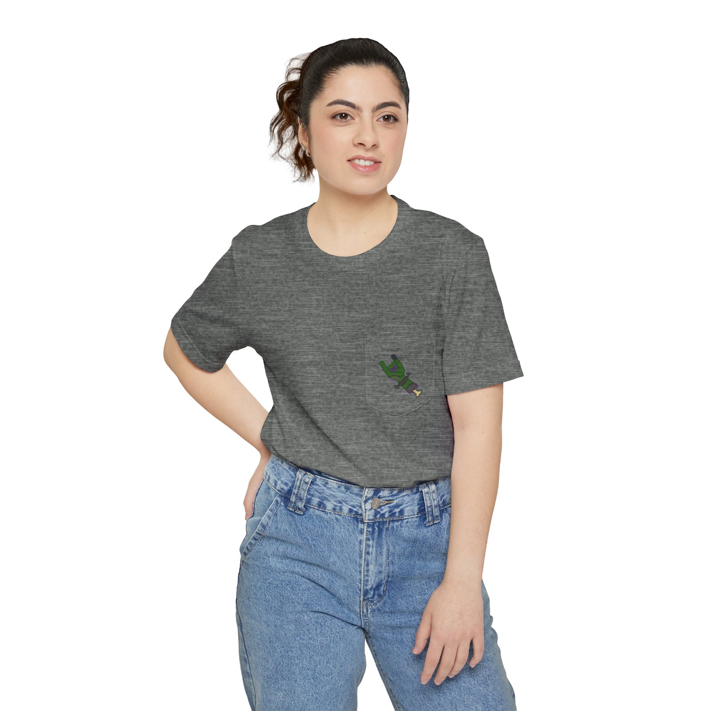 Short Sleeve Pocket T-Shirt | Unisex Pocket T-Shirt | Spooky Dinosaur
