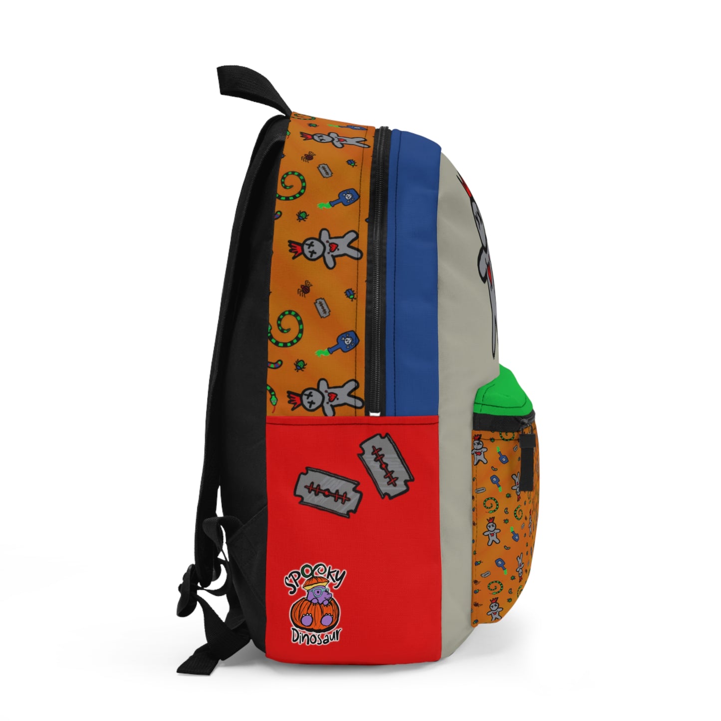 Waterproof Canvas Backpack | Waxed Canvas Backpack | Spooky Dinosaur