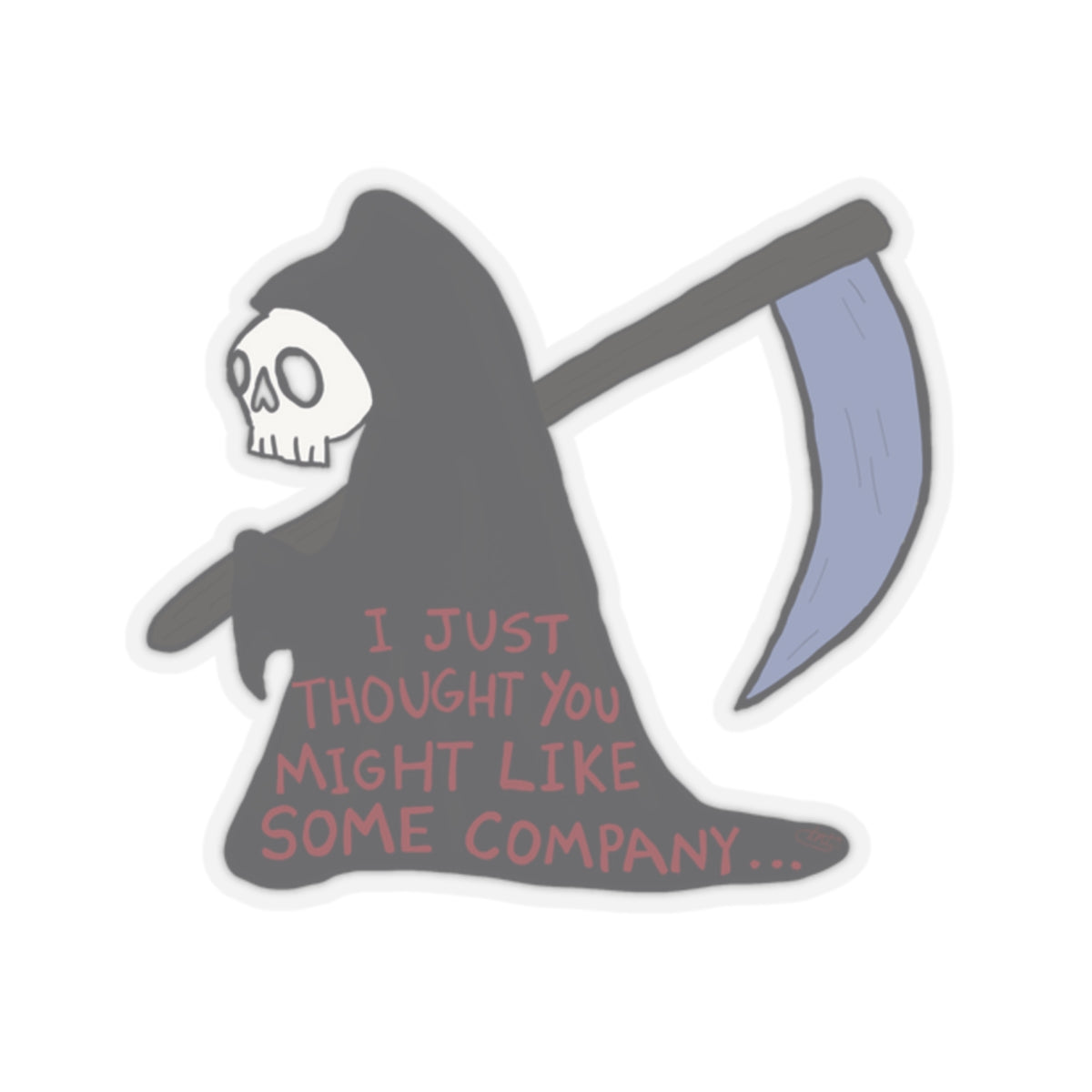 "The Lonely Reaper" Spooky Dino Original - Stickers