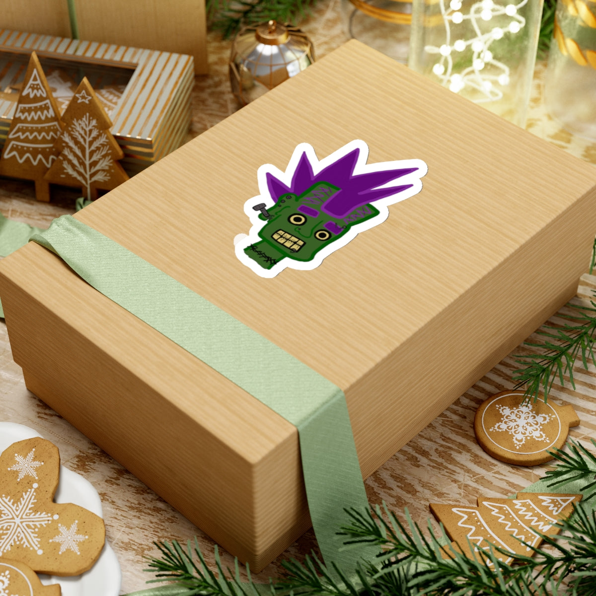 Custom Sticker for Laptop | Laptop Vinyl Sticker | Spooky Dinosaur