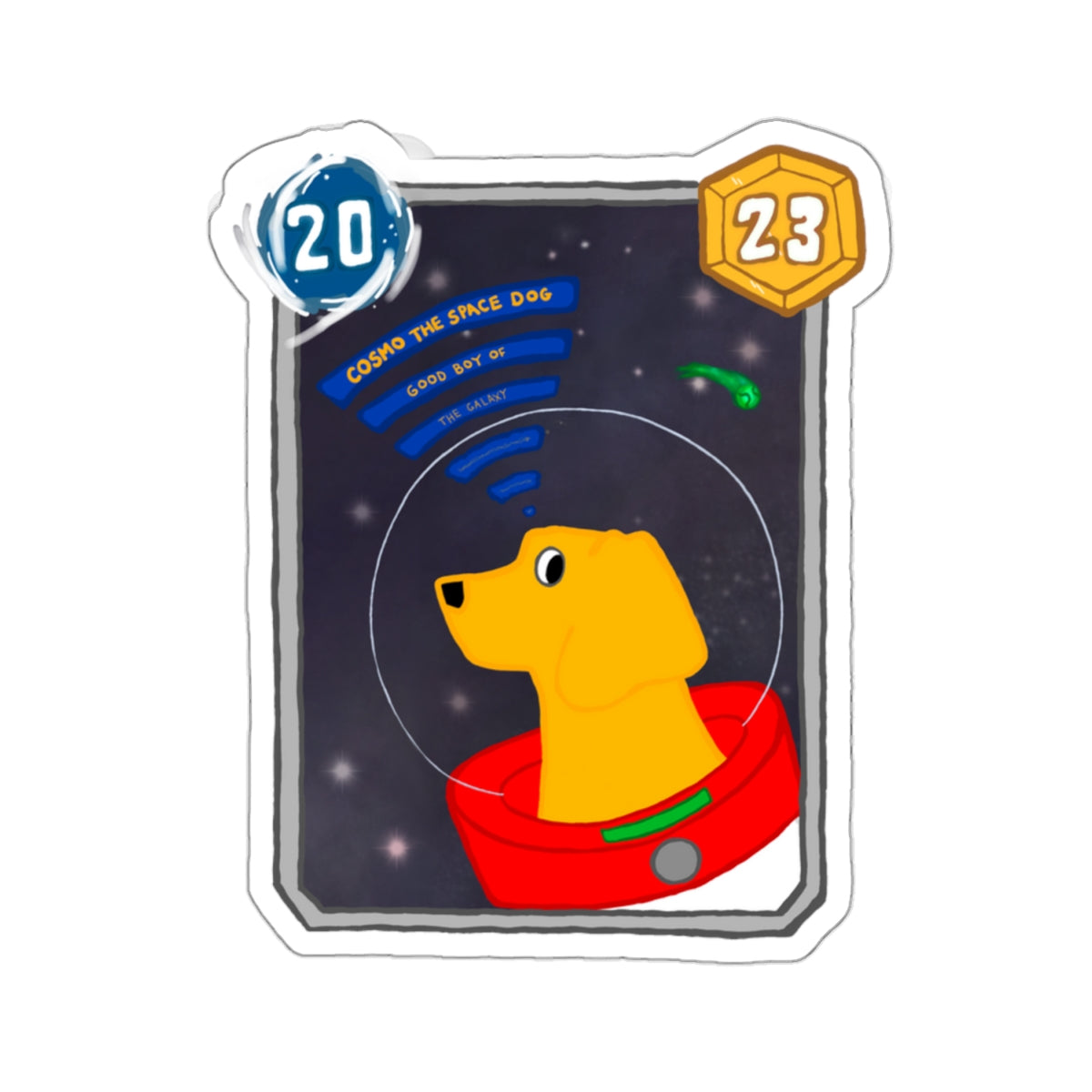 Snap Kang x Spooky Dino Marvel Snap inspired Cosmo Card (Good Boy Variant) - Stickers