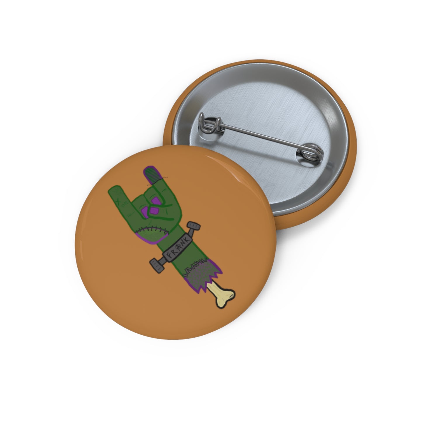 "Monster of Rock" Spooky Dino Original - Custom Pin
