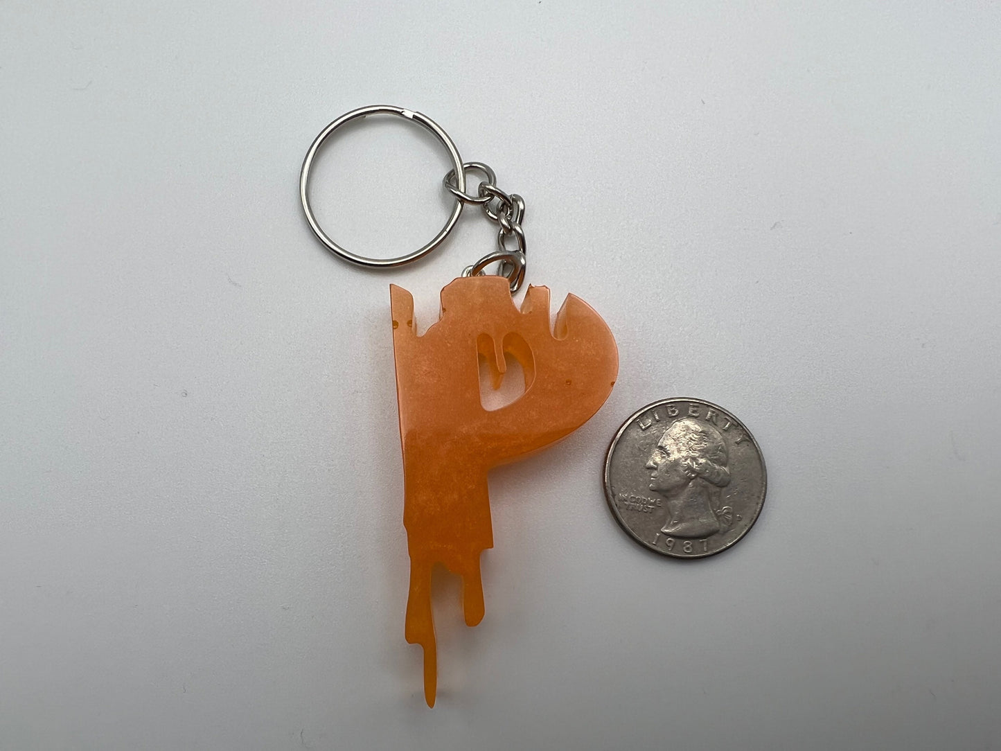 Dripping Letter Keychain