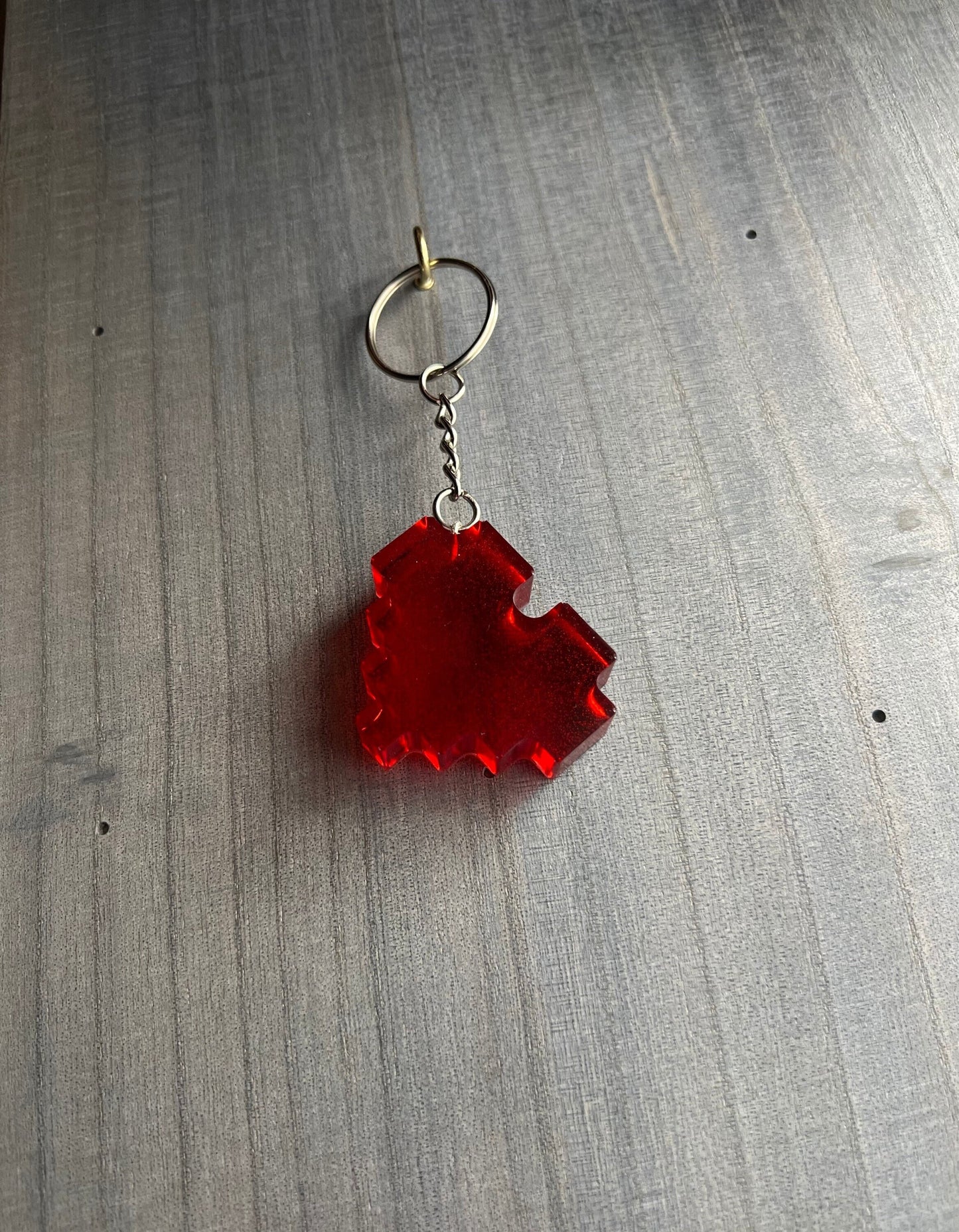 8-bit Heart Keychain