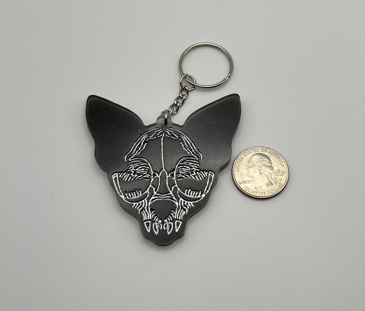 Cat Skull Keychain
