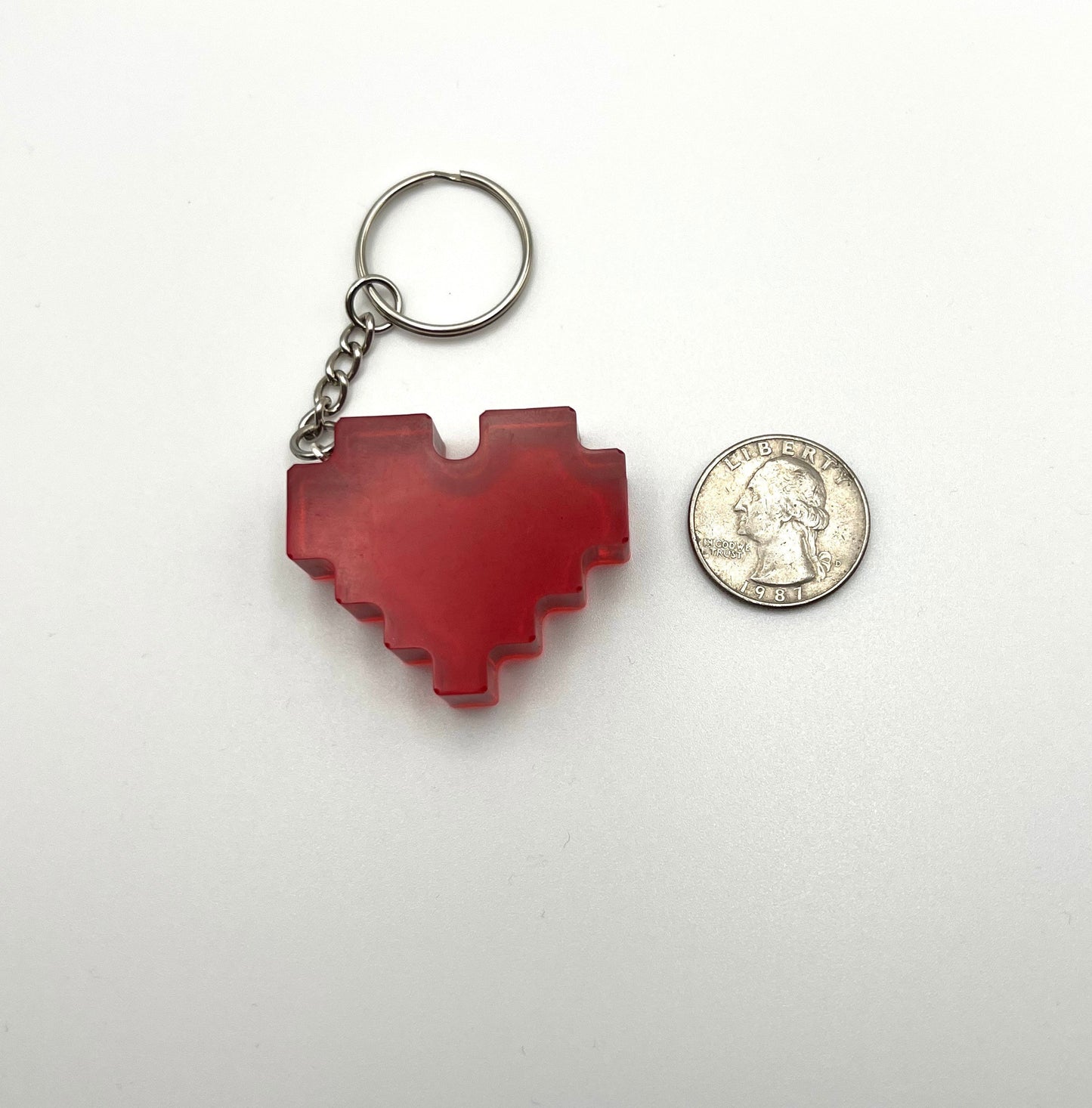 8-bit Heart Keychain