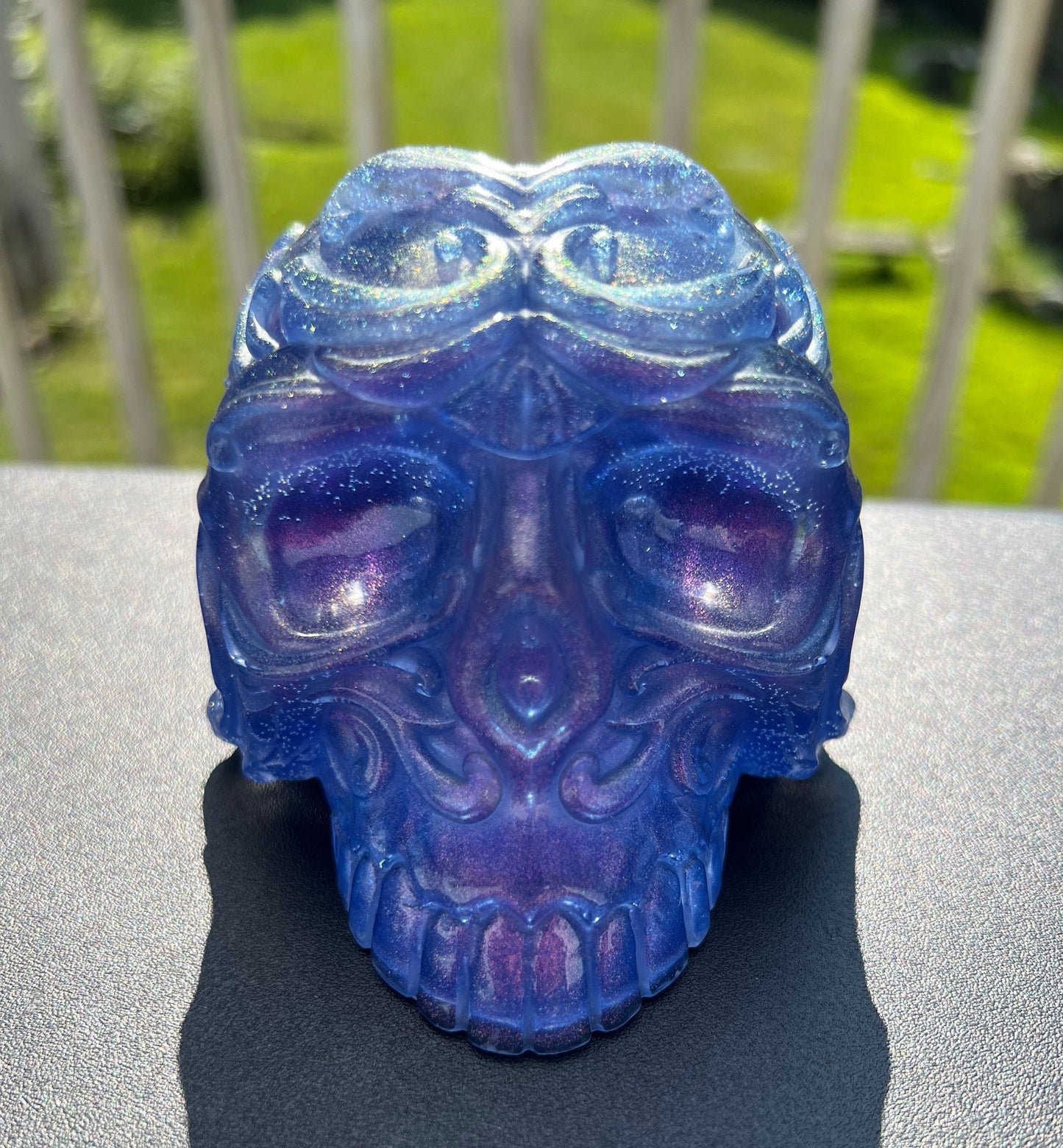 Galaxy Purple Skull Open Container
