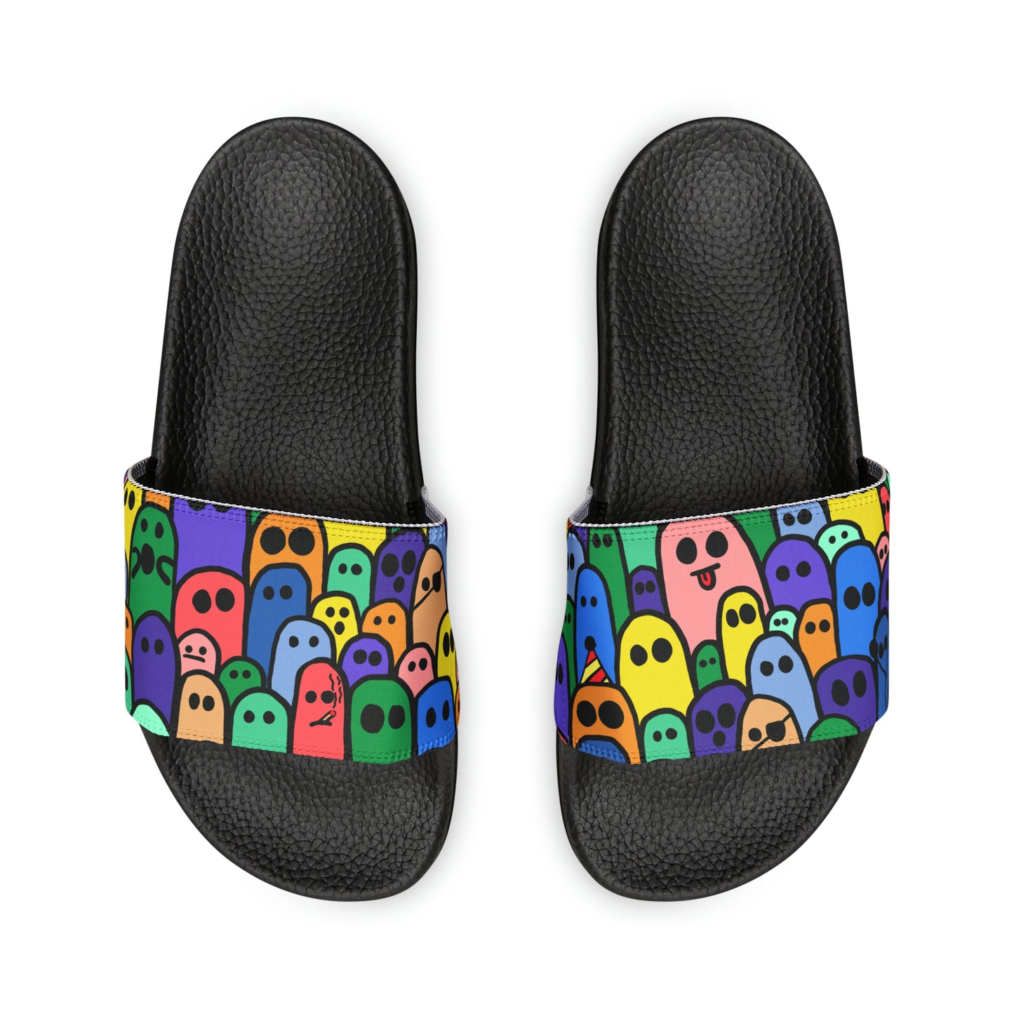 Women's Slide Sandals | Custom Slides Sandals | Spooky Dinosaur