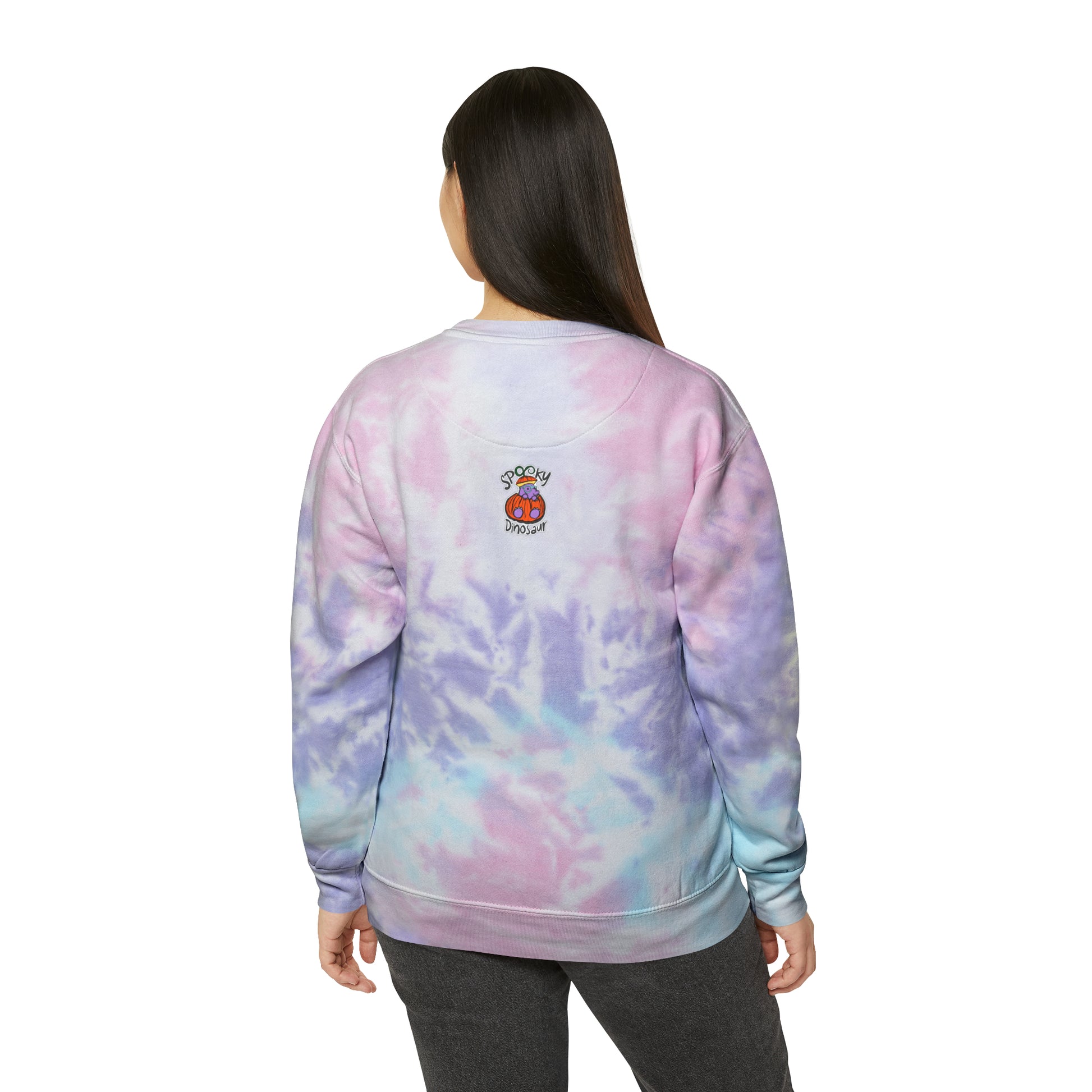 Tie Dye Sweatshirt | Unisex Tie Dye Shirts | Spooky Dinosaur