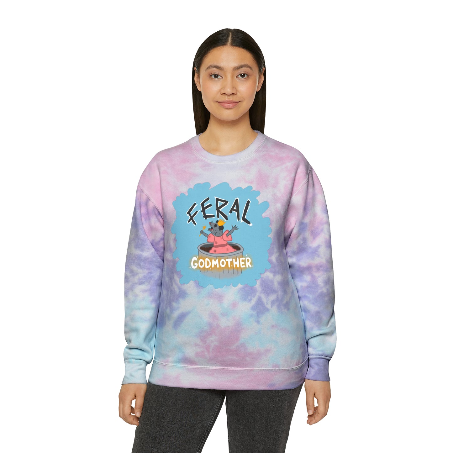 Tie Dye Sweatshirt | Unisex Tie Dye Shirts | Spooky Dinosaur