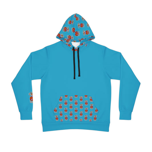 Blue "Milton" Spooky Dino Original - Athletic Hoodie