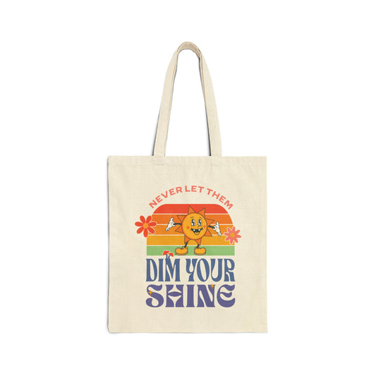 "Stay Shiny" - Cotton Canvas Tote Bag