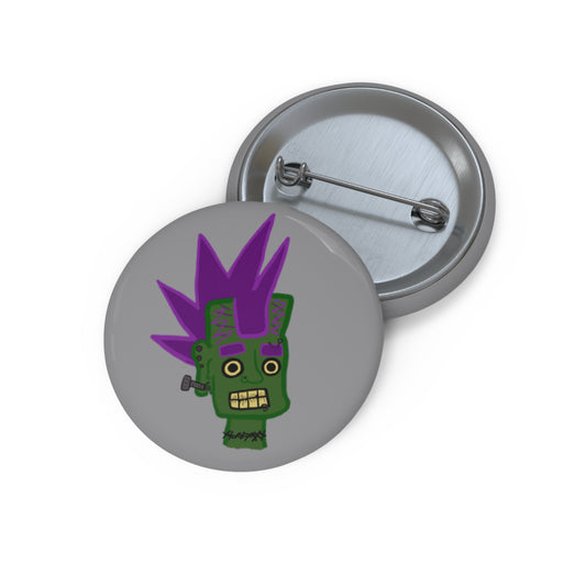 Custom Pin Buttons | Metal Pin Buttons | Spooky Dinosaur